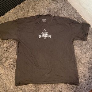 Primitive Men's Dark Gray Cross Logo Tee